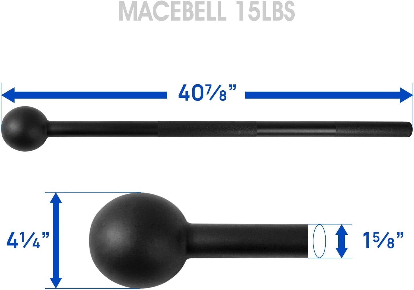 Steel Mace Bell for Comprehensive Strength Training - Full Body, Muscle, Shoulder, Grip & Forearm Workouts - Available in 5 to 30 LB Options for Both Men and Women