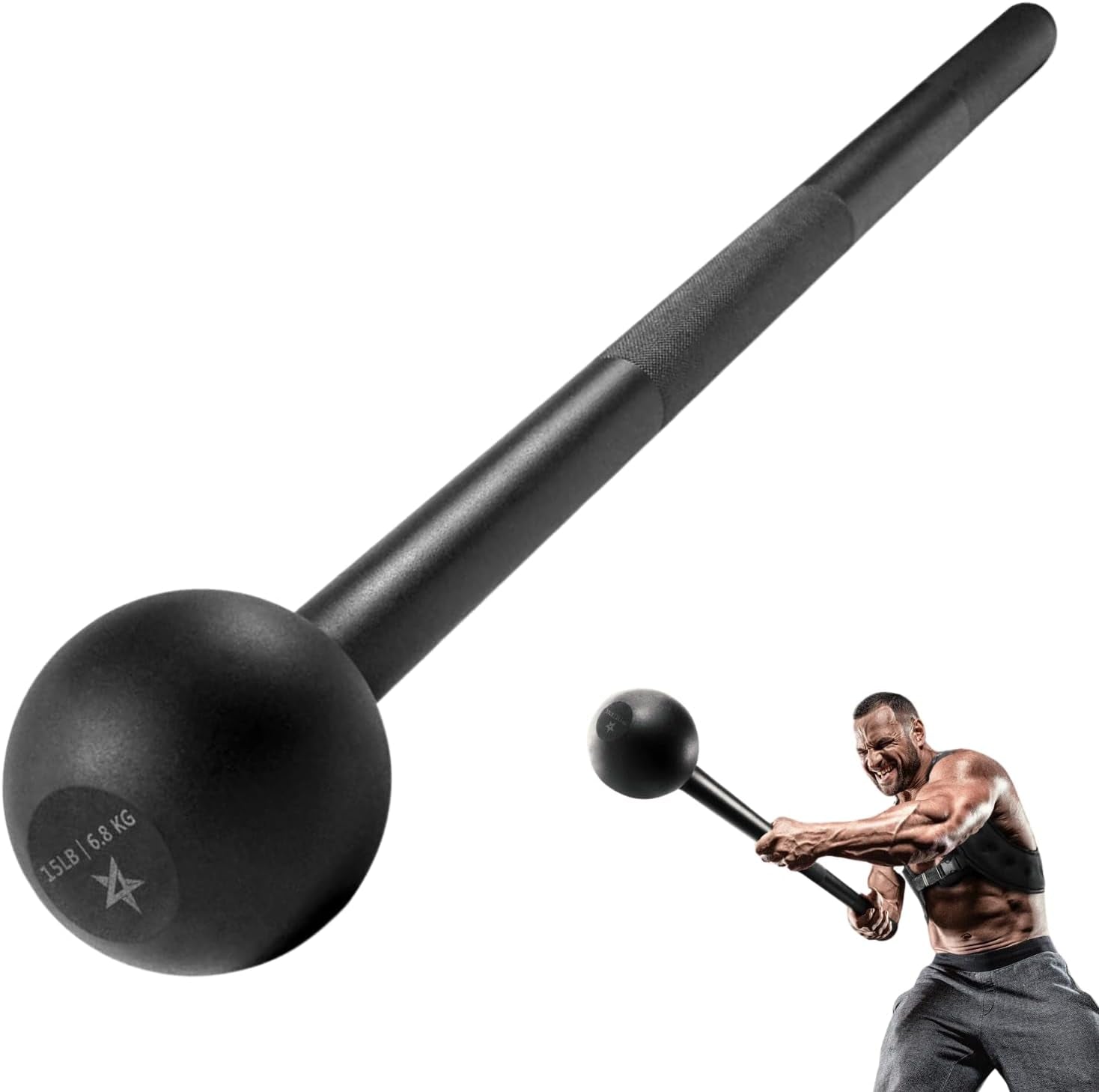 Steel Mace Bell for Comprehensive Strength Training - Full Body, Muscle, Shoulder, Grip & Forearm Workouts - Available in 5 to 30 LB Options for Both Men and Women